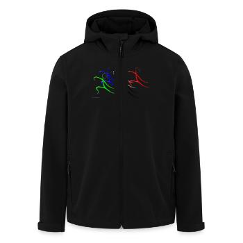 Tai Chi Gruppe - Recycelte Männer Softshell-Jacke von Stanley/Stella - Schwarz - Vorne - AI Model Male 185 light (185cm)