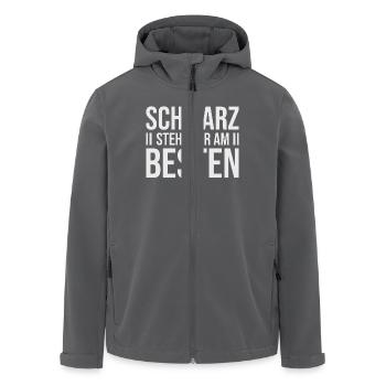 Schwarz steht mir am Besten - Humor - Recycelte Männer Softshell-Jacke von Stanley/Stella - Schwarz - Vorne - AI Model Male 185 light (185cm)