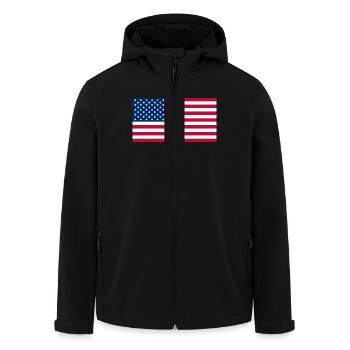 usa - Recycelte Männer Softshell-Jacke von Stanley/Stella - Schwarz - Vorne - AI Model Male 185 light (185cm)