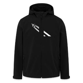 plane_w - Recycelte Männer Softshell-Jacke von Stanley/Stella - Schwarz - Vorne - AI Model Male 185 light (185cm)