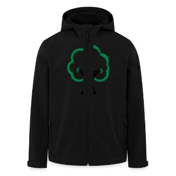 baum - Recycelte Männer Softshell-Jacke von Stanley/Stella - Schwarz - Vorne - AI Model Male 185 light (185cm)