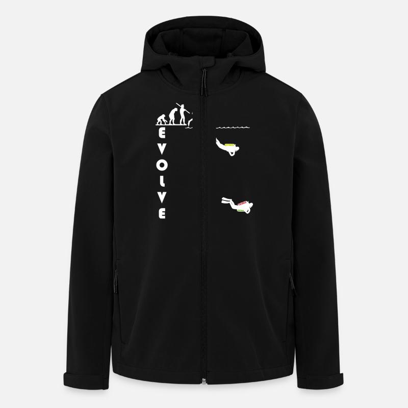 evolve_white - Men’s Recycled Softshell Jacket by Stanley/Stella - black