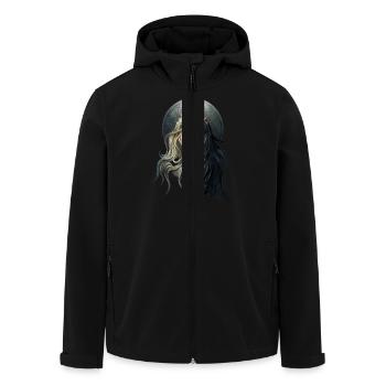 Hel - Recycelte Männer Softshell-Jacke von Stanley/Stella - Schwarz - Vorne - AI Model Male 185 light (185cm)