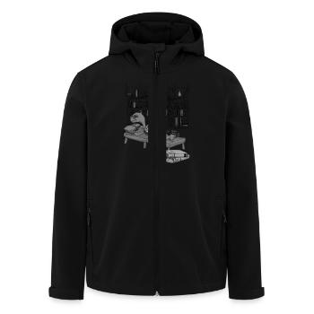 Motiv Paul Schildkröte - Recycelte Männer Softshell-Jacke von Stanley/Stella - Schwarz - Vorne - AI Model Male 185 light (185cm)