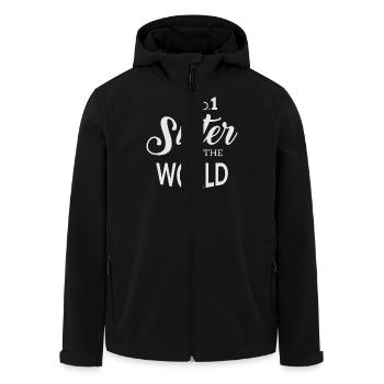 No1 Sister - Men’s Recycled Softshell Jacket by Stanley/Stella - black - Front - AI Model Male 185 light (185cm)