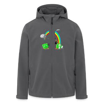 over the rainbow - Veste softshell homme en polyester recyclé Stanley/Stella - charbon - Devant - AI Model Male 185 light (185cm)