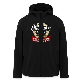Oldtimer 40 Jahre alt - Recycelte Männer Softshell-Jacke von Stanley/Stella - Schwarz - Vorne - AI Model Male 185 light (185cm)