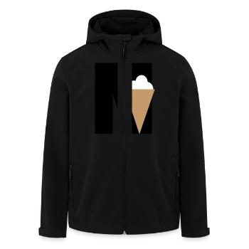 NICE. - Recycelte Männer Softshell-Jacke von Stanley/Stella - Schwarz - Vorne - AI Model Male 185 light (185cm)