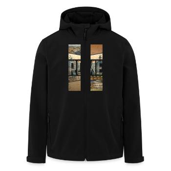 Rome Roma Rome city design as a souvenir - Men’s Recycled Softshell Jacket by Stanley/Stella - black - Front - AI Model Male 185 light (185cm)