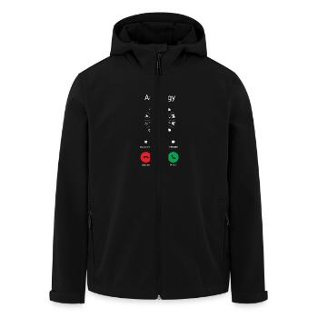 Appels de l’astrologie ! - Veste softshell homme en polyester recyclé Stanley/Stella - noir - Devant - AI Model Male 185 light (185cm)