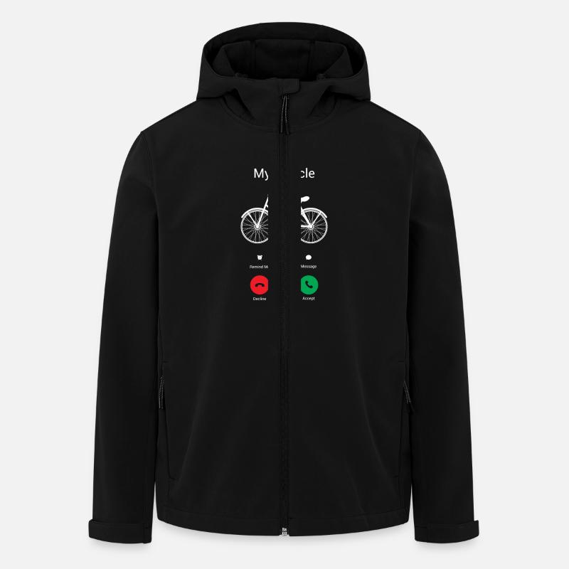 Mon vélo obtient ! - Veste softshell homme en polyester recyclé Stanley/Stella - noir