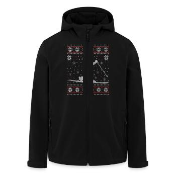 Telemark - Ugly Christmas - Recycelte Männer Softshell-Jacke von Stanley/Stella - Schwarz - Vorne - AI Model Male 185 light (185cm)