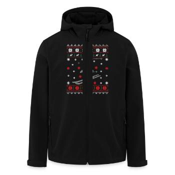Skifahren - Ugly Christmas - Recycelte Männer Softshell-Jacke von Stanley/Stella - Schwarz - Vorne - AI Model Male 185 light (185cm)