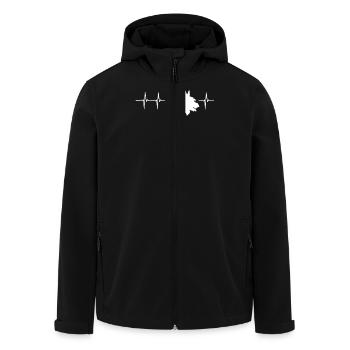 Lustige Bouvier des Ardennes Geschenk-Idee - Recycelte Männer Softshell-Jacke von Stanley/Stella - Schwarz - Vorne - AI Model Male 185 light (185cm)