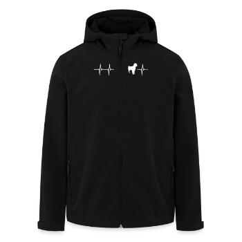 Lustige Epagneul Français Geschenk-Idee - Recycelte Männer Softshell-Jacke von Stanley/Stella - Schwarz - Vorne - AI Model Male 185 light (185cm)