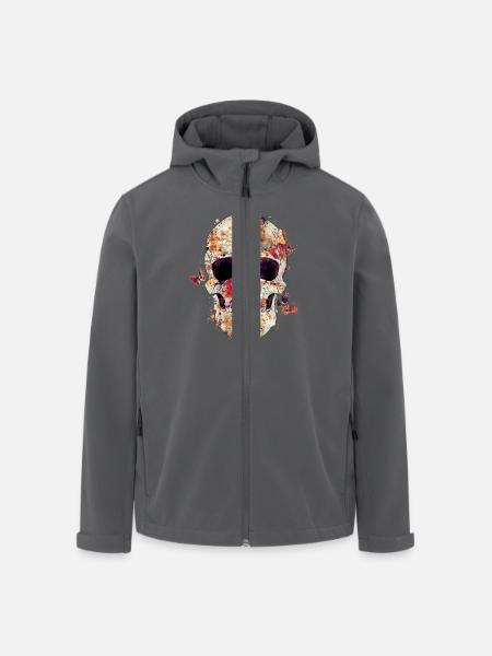 skull-and-butterfly - Veste softshell homme en polyester recyclé Stanley/Stella - noir