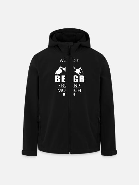 Mountains - Men’s Recycled Softshell Jacket by Stanley/Stella - black