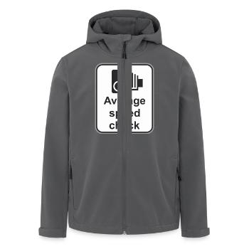 Road sign avarage speed check - Men’s Recycled Softshell Jacket by Stanley/Stella - anthracite - Front - AI Model Male 185 light (185cm)