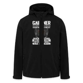 GÄRTNER - Ehre und Stolz - Recycelte Männer Softshell-Jacke von Stanley/Stella - Schwarz - Vorne - AI Model Male 185 light (185cm)