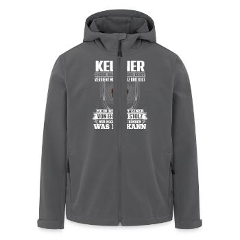 KELLNER - Ehre und Stolz - Recycelte Männer Softshell-Jacke von Stanley/Stella - Anthrazit - Vorne - AI Model Male 185 light (185cm)