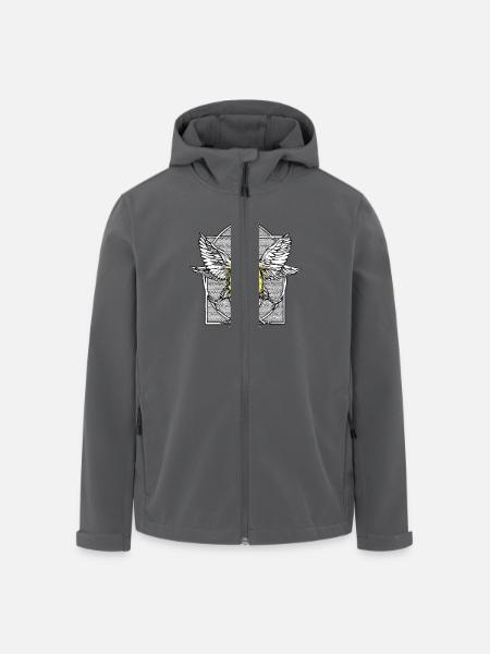 The rooster Vitruve2 - Men’s Recycled Softshell Jacket by Stanley/Stella - black