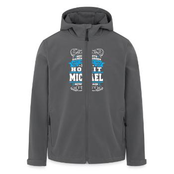 Eure Hoheit - Michael - Recycelte Männer Softshell-Jacke von Stanley/Stella - Anthrazit - Vorne - AI Model Male 185 light (185cm)