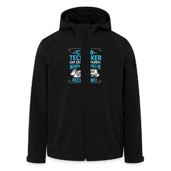 TECHNIKER - Recycelte Männer Softshell-Jacke von Stanley/Stella - Schwarz - Vorne - AI Model Male 185 light (185cm)