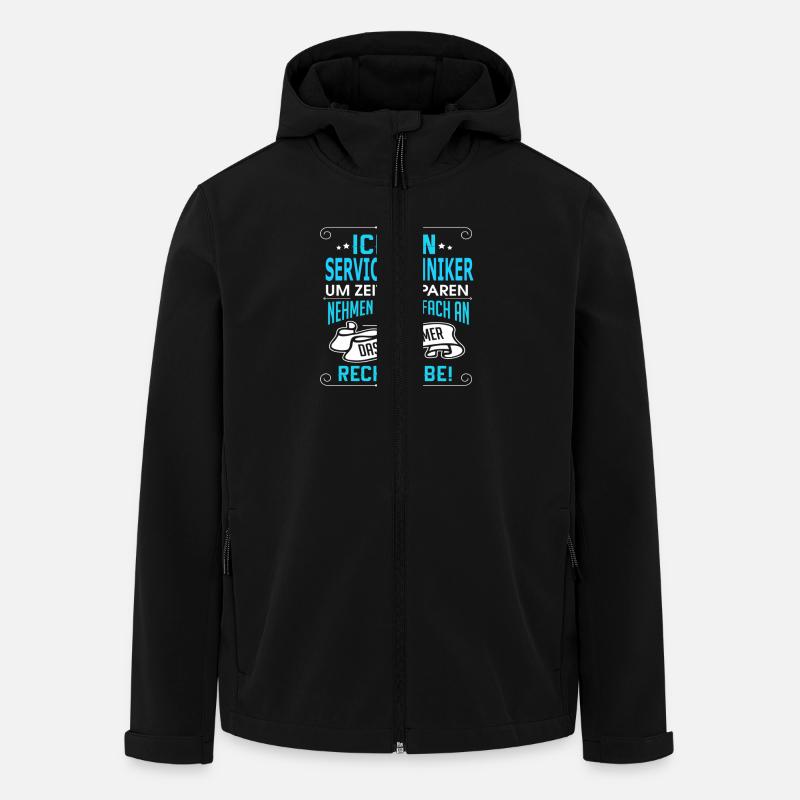 SERVICETECHNIKER - Recycelte Männer Softshell-Jacke von Stanley/Stella - Schwarz