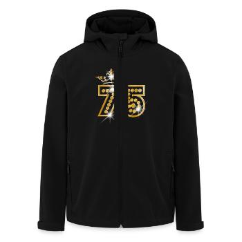 75 - Birthday - Queen - Gold - Burlesque - Veste softshell homme en polyester recyclé Stanley/Stella - noir - Devant - AI Model Male 185 light (185cm)