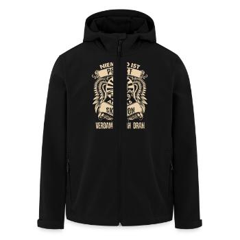 Signe du zodiaque Scorpion - est parfait - DE - Veste softshell homme en polyester recyclé Stanley/Stella - noir - Devant - AI Model Male 185 light (185cm)