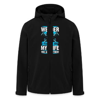 I'm a Welder - Welder - EN - Men’s Recycled Softshell Jacket by Stanley/Stella - black - Front - AI Model Male 185 light (185cm)