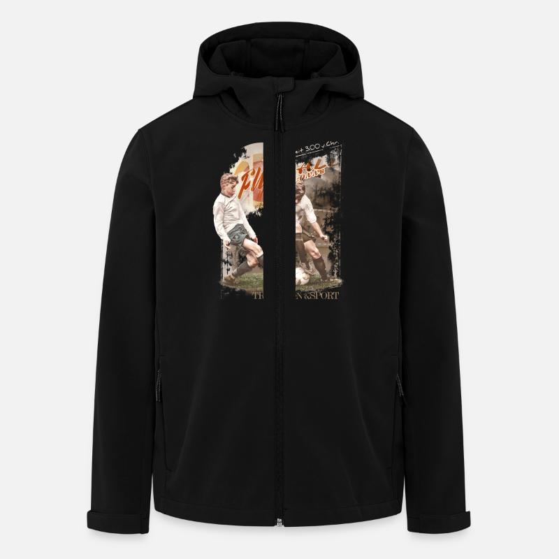 fußball sonne vintage jungs jungen boy must have - Recycelte Männer Softshell-Jacke von Stanley/Stella - Schwarz