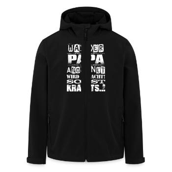 Beruf - Was der Papa anordnet, wird gemacht... - Recycelte Männer Softshell-Jacke von Stanley/Stella - Schwarz - Vorne - AI Model Male 185 light (185cm)