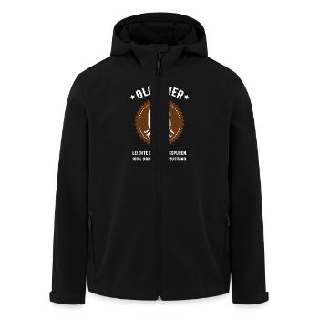 Geburtstag - 66 Jahre Oldtimer - Recycelte Männer Softshell-Jacke von Stanley/Stella - Schwarz - Vorne - AI Model Male 185 light (185cm)