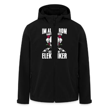 elektriker - Recycelte Männer Softshell-Jacke von Stanley/Stella - Schwarz - Vorne - AI Model Male 185 light (185cm)