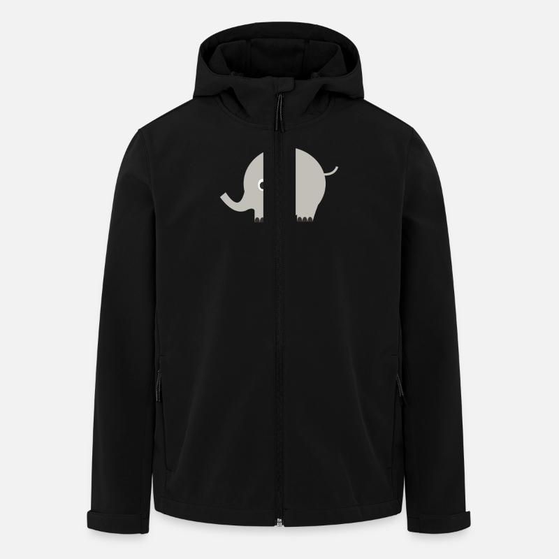 elephant - Men’s Recycled Softshell Jacket by Stanley/Stella - black