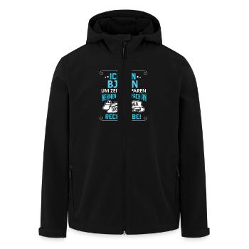 BJÖRN - Recycelte Männer Softshell-Jacke von Stanley/Stella - Schwarz - Vorne - AI Model Male 185 light (185cm)