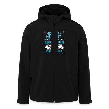HERBERT - Recycelte Männer Softshell-Jacke von Stanley/Stella - Schwarz - Vorne - AI Model Male 185 light (185cm)