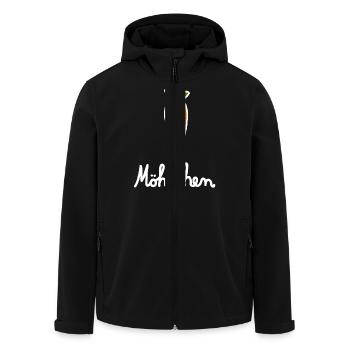 Möhrchen (Weiß) - Recycelte Männer Softshell-Jacke von Stanley/Stella - Schwarz - Vorne - AI Model Male 185 light (185cm)