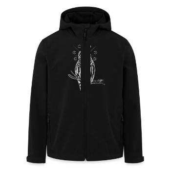 Witch Owl - Recycelte Männer Softshell-Jacke von Stanley/Stella - Schwarz - Vorne - AI Model Male 185 light (185cm)