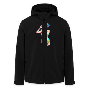 logged in - Recycelte Männer Softshell-Jacke von Stanley/Stella - Schwarz - Vorne - AI Model Male 185 light (185cm)