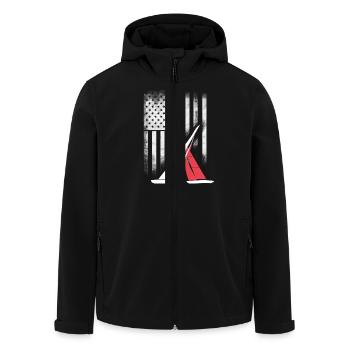 american sail voile americas cup match race foil - Veste softshell homme en polyester recyclé Stanley/Stella - noir - Devant - AI Model Male 185 light (185cm)