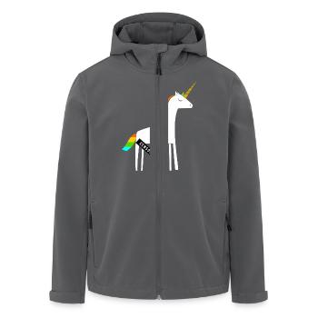Dirty Unicorn / Funny / provocative - Men’s Recycled Softshell Jacket by Stanley/Stella - anthracite - Front - AI Model Male 185 light (185cm)