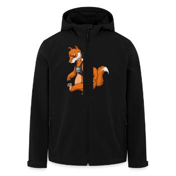 Fuchs - Recycelte Männer Softshell-Jacke von Stanley/Stella - Schwarz - Vorne - AI Model Male 185 light (185cm)