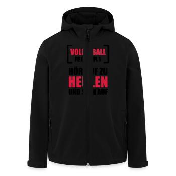 Volleyball Shirt - Beachvolleyball Shirt - Team - Recycelte Männer Softshell-Jacke von Stanley/Stella - Schwarz - Vorne - AI Model Male 185 light (185cm)