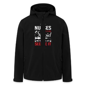 Nurses we can't fix stupid but we can sedate it - Men’s Recycled Softshell Jacket by Stanley/Stella - black - Front - AI Model Male 185 light (185cm)