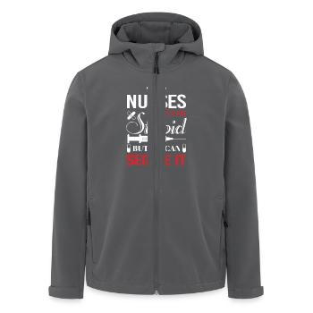 Nurses we can't fix stupid but we can sedate it - Veste softshell homme en polyester recyclé Stanley/Stella - charbon - Devant - AI Model Male 185 light (185cm)