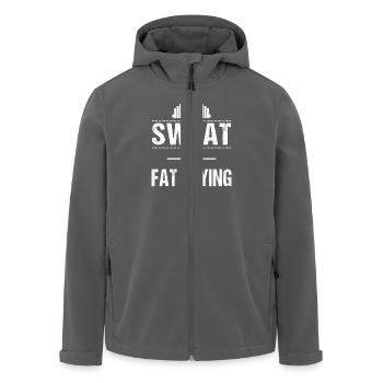 Sweat is fat crying - Recycelte Männer Softshell-Jacke von Stanley/Stella - Anthrazit - Vorne - AI Model Male 185 light (185cm)