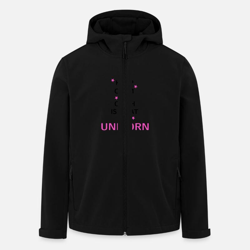 Keep Calm and ooh is that a Unicorn - Recycelte Männer Softshell-Jacke von Stanley/Stella - Schwarz