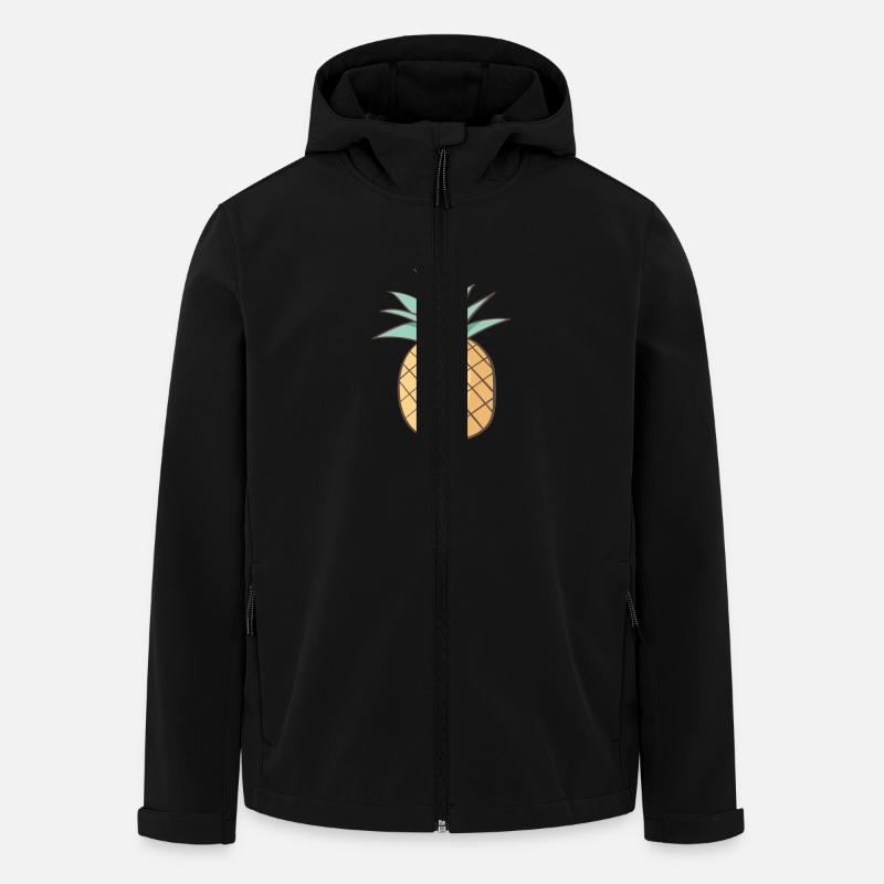 pineapple - Men’s Recycled Softshell Jacket by Stanley/Stella - black